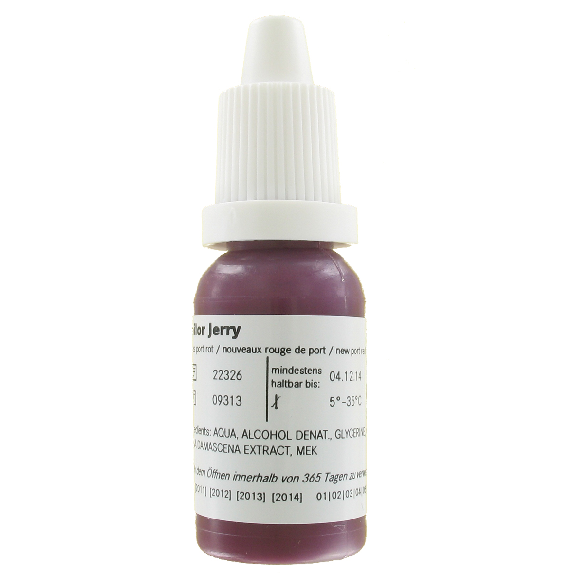 Sailor Jerry port rot 10 ml, traditionelle Tätowierfarbe